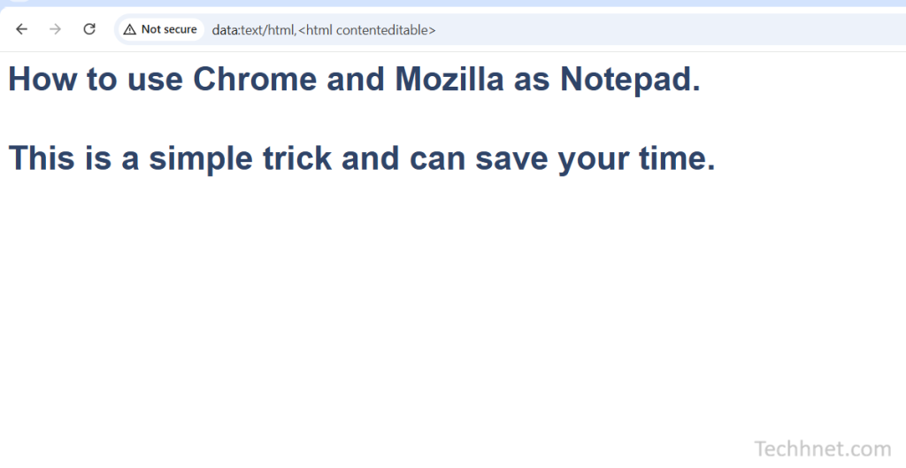 How to Use Chrome and Mozilla as Notepad