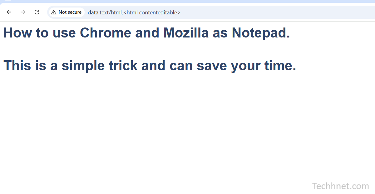 How to Use Chrome and Mozilla as Notepad?