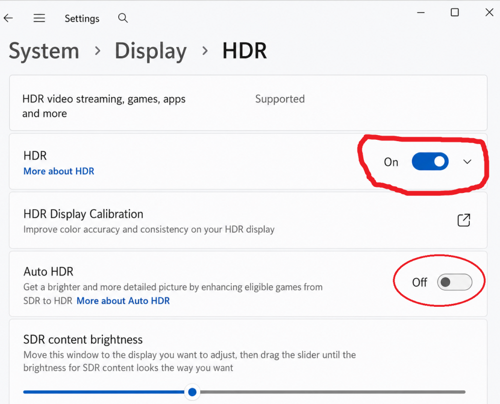 Turn Off Auto HDR but Keep HDR Enabled
